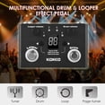 thumbnail image 2 of KOKKO Multifonctions Tambour & Looper Effet Pédale Tuner BT Page-Turner Phrase Boucle Enregistrement Tambour Machine Effet Compact Pédale Instrument de Musique Portable Effet Pédale Tuner Numérique, 2 of 7