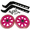 Pink, variant on Mosiee Bicycle Flashing Assist Wheel Accessories 12/14/16/20 Inch Balance Guard Wheels Blue