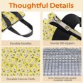 thumbnail image 4 of Daisy Pioneer Flower Yellow Pattern Insulated Lunch Bag for Women Men, Large Portable Soft Cooler Tote, Thermal Food Storage Bag with Pearl Cotton, 8.66L, 8.75"x5.75"x9.5", 4 of 6
