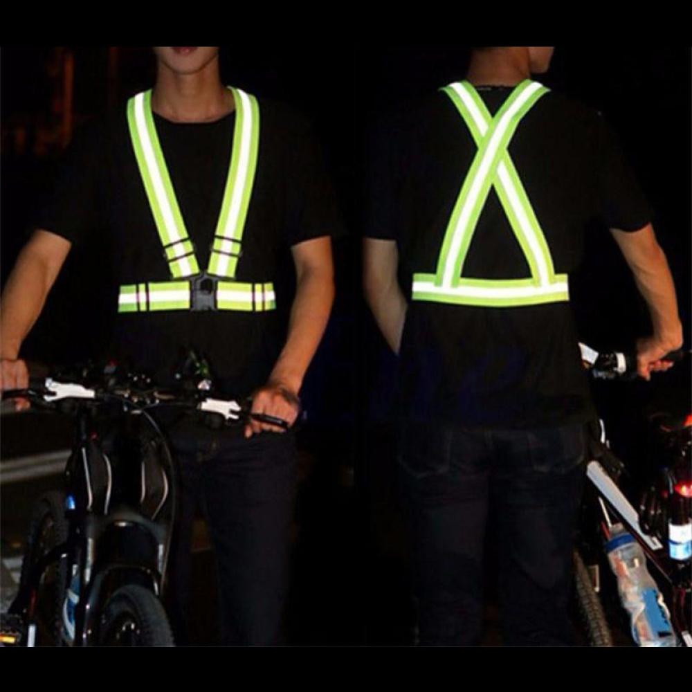 Reflective Safety Strap Light Outdoor Night High Visibility Florescent Vest 