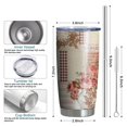 thumbnail image 6 of 20 Oz Pioneer Flower Coffee Tumbler Double Wall Insulated Stainless Steel Water Bottle | Metal Reusable Thermoses Flask with Cup Cap | Leak & Sweat Proof with Anti-Dust Lid, 6 of 7