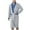 Gray, variant on Mens Terrycloth Bathrobes Coral Fleece Short Robes with Belt Soft Plush Wrap Towel Robe Lounge Sleepwear, Gray, Free Size