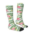 thumbnail image 3 of Balery Tropical Flamingo Printed Novelty Socks Men's Women's Crew Socks Sports Socks Knee High Socks Cotton Socks Quirky and Cool Socks, 3 of 9