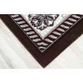 thumbnail image 4 of GLAMOUR 3D Hand Carved Traditional Rug Oriental Floral 4'x5'3'' Burgundy Grey, 4 of 10