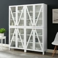 thumbnail image 4 of Crosley Furniture Cassai 2-Piece MDF Wood and Glass Storage Pantry Set in White, 4 of 17