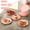 Pink#320, variant on 10 Piece Plastic Snack Plates Set for Fruit, Nuts and Appetizers, Small Reusable Dessert Plates for Everyday Use, Parties and Family Gatherings