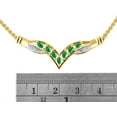 thumbnail image 3 of *RYLOS Simply Elegant Beautiful Green Emerald & Diamond Necklace - May Birthstone*, 3 of 4