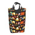 thumbnail image 2 of Kll Construction Truck Laundry Hamper,Large Canvas Fabric Lightweight Storage Basket Toy Organizer Dirty Clothes Collapsible Waterproof For College Dorms,Children Bedroom,Bathroom, 2 of 6