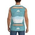 thumbnail image 4 of Balery Bathtub with Soap Bubbles Men's Sleeveless Muscle Shirts Workout Tank Top, Moisture Wicking, Odor Protection-Large, 4 of 8