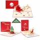 thumbnail image 1 of Juego de 3 tarjetas de Navidad emergentes 3D con Papá Noel, árbol de Navidad y sobres de reno para amigos, cortadas con láser, tarjetas de felicitación divertidas para Navidad, Año Nuevo Rojo Verde RV011031-00207SDJ, 1 of 5