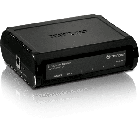TRENDnet TW100-S4W1CA 10/100Mbps DSL/Cable Broadband Router with 4-port (Best Wired Router For Small Business)