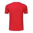 thumbnail image 5 of Mens Tshirt Short Sleeve Crewneck Basic Red Athletic Shirt Tees Mens Work Shirts, 5 of 5