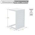 thumbnail image 4 of Outdoor End Table Aluminum C-Shaped Side Table Weather Resistant Patio Side Tables,White, 4 of 5