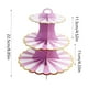 thumbnail image 3 of Soporte para pastel de tres niveles de papel aluminio, diseño de dos niveles, plegable, portátil, estructura metálica, ideal para fiestas de cumpleaños, aniversarios, eventos, bodas,, 3 of 9