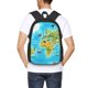 thumbnail image 4 of Disketp World Map With Animals Landmarks Mochila Minimalista de Gran Capacidad, Mochila de Viaje para Escuela, Trabajo o Uso Diario, 4 of 6