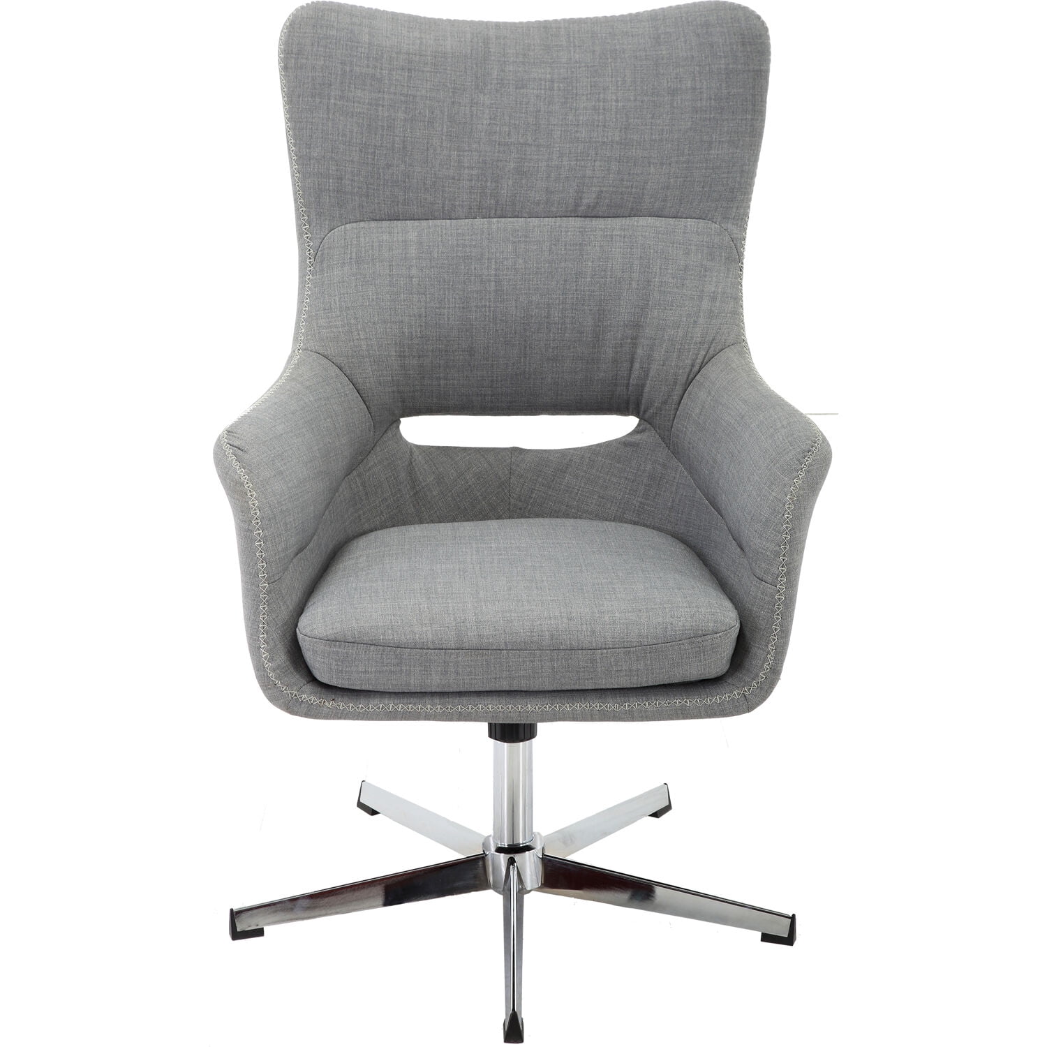 Harrison 18"H Office Chair, 360-Swivel, No Lift, No Wheels, Fixed-Height