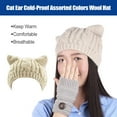 thumbnail image 4 of Knitted Hat Cold-Proof Climbing Assorted Colors Thick makes the beanie Comfortable Cable Caps Long-time Service Breathable Durability Cream, 4 of 6