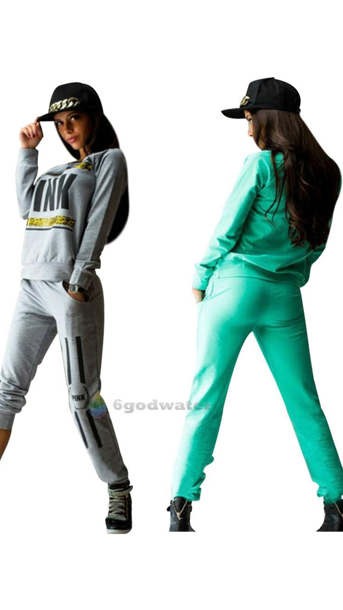 Vista - Fashion Womens 2Pcs Tracksuit Pullover tops + Pants, Green ...
