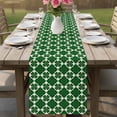 thumbnail image 4 of St. Patrick's Day Table Runner 72 Inches, Spring Shamrock Plants Green Plaid Bed Runner Dresser Scarves Tabletop for Indoor Outdoor Parties/Ceremony/Banquet, 18" x 72", 4 of 8