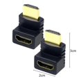 thumbnail image 2 of 6pcs Hdmi-compatible Adapter 270 90 Degree Right Angle Gold Plated 4k Hdmi-compatible Male To Hdmi-compatible Female Converter For Monitor, 2 of 4