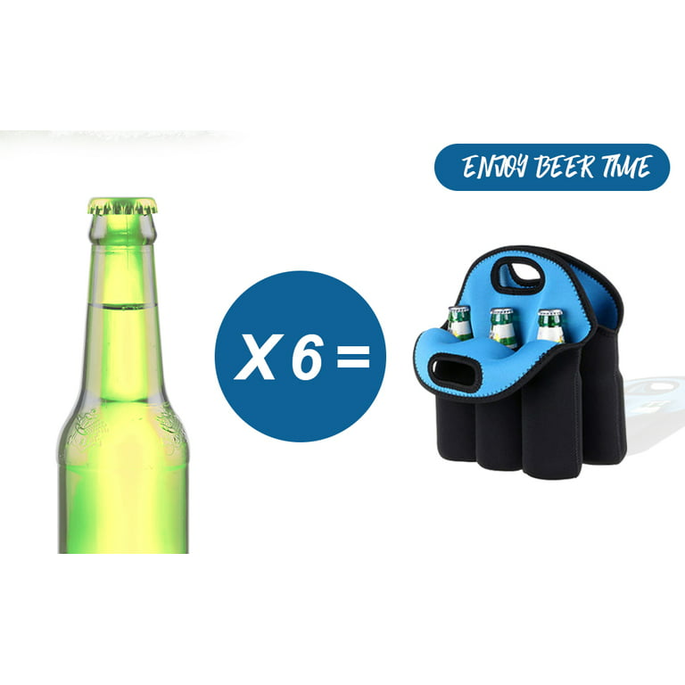 6 Pack Beer Bottle sleeves - FRRIOTN Neoprene Insulated Beer Bottle Holder  for 12oz Bottle - Keeps Beer Cold and Hands Warm(Colorful)