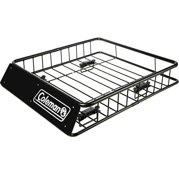 Coleman Roof Top Rack Cargo Carrier - For Vehicles With And Without Rails - All Weather Steel Basket - Walmart.com
