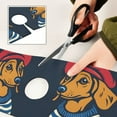 thumbnail image 6 of Yayeee Faucet Mat for Kitchen Sink 14.7" Diatomite Long Splash Guard Pad, Blue Dog Artist, 6 of 7