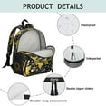 thumbnail image 2 of Floral and Bee Students Backpack - Rustic Yellow Sunflower and Butterfly Pattern with Vintage Farmhouse Style, Lightweight Waterproof School Bag for Students, 2 of 6