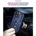 thumbnail image 2 of TJS Phone Case for Apple iPhone 14 Pro Max, Impact Resistant Metal Ring Magnetic Support Kickstand Drop Protector Cover for iPhone 14 Pro Max (Purple), 2 of 5