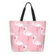 thumbnail image 1 of Disketp Pink Flamingo Bolsa Tote Estampada para Mujer, Bolso de Hombro y de Mano para Compras y Viajes, 1 of 8