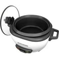 thumbnail image 6 of Black+Decker 3-Cup Cooked, 1.5-Cup Uncooked Rice Cooker, w/ Steaming Basket & Removable Non-Stick Bowl, One-Touch, White, 6 of 8