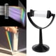 thumbnail image 2 of Prisma triangular triple de vidrio óptico con soporte para la enseñanza del espectro de luz de la física Feliz Sencillez, 2 of 5