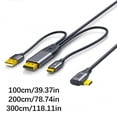 thumbnail image 3 of USB C To DisplayPort 4K@60Hz Cable Touch Function Support For Nreal Xreal L Mobile Screens VR Glasses Gaming Systems, 3 of 3