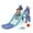 blue, variant on Ealing Indoor Toddler Slide for Ages 1-3 Baby Slide Outdoor Climber Playset with Basketball Hoop,Pink