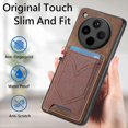 thumbnail image 5 of For Oppo Find X8 5G Phone Case Retro Jean Cloth Texture Leather Back Cover Card Holder - Green, 5 of 5