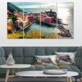 thumbnail image 1 of Vernazza Bay Aerial View - Large Seascape Art Canvas Print, 1 of 3