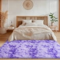thumbnail image 6 of SARAG Fluffy Rug for Living Room,4x6 Tie-Dye Purple Modern Minimalist Home Decor Carpet for Bedroom Childrens Room Nursery, 6 of 8