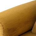 thumbnail image 5 of Furniture of America Everett Modern Chenille Multifunctional Compressed Sofa, Yellow Ginger, 5 of 10