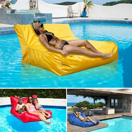 Hurrise Swimming Pool Floating Bean Bag Cover Waterproof Reading Hurrise Swimming Pool Floating Bean Bag Cover Waterproof Reading Relaxing Soft Lounge Chair Sofa