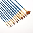 thumbnail image 5 of 14 Pcs Paint Brushes Set, Round Pointed Tip Flat Fan Shaped Nylon Hair Brushes, s, Oil Acrylic Brush Supplies, 5 of 10