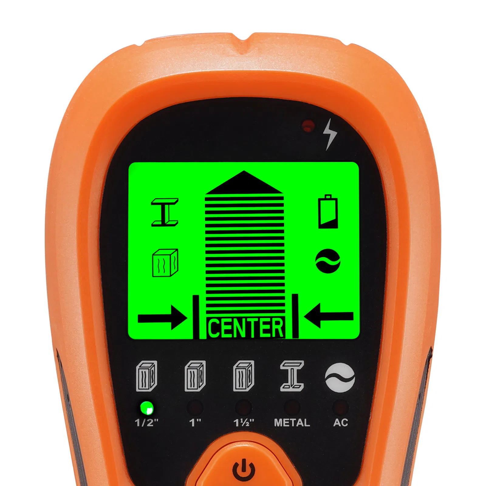 5 in 1 Stud Finder Wall Scanner with Smart Sensor,High-Definition LCD Display,Audio Alarm for Metal,AC Wire,Joists,Pipes-Orange