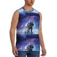 thumbnail image 2 of Daiia Astronauts Start Running Printed Men's Tank Tops,Casual Soft Sleeveless Gym Muscle Shirts Bodybuilding Tee-XX-Large, 2 of 8