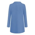 thumbnail image 3 of para mujer, traje casual con sopa y cuello, chaqueta dentera de otoño-invierno de manga rga ajustada, para 2XL Soledad Traje de rebeca de mujer, 3 of 10