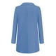 thumbnail image 4 of Chaqueta de punto Yuyangstore para mujer ligera abierta con solapa Azul 2XL, 4 of 8