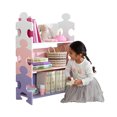 thumbnail image 2 of KidKraft Cute Wooden 3 Shelf Kids Puzzle Piece Bookcase Organizer, Pink & Purple, 2 of 7