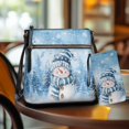 thumbnail image 6 of Yuyamidu Snowman Santa Women 2‑Piece Crossbody Purse Se with Wallet Red Christmas Shoulder Purse Set PU Leather Crossbody Hobo Bag Sets for Women Adjustable Strap, for Travel, Shopping, Work, 6 of 7