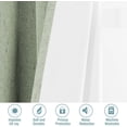 thumbnail image 4 of Cortinas opacas de lino de 84 pulgadas de largo, 100 % absolutamente opacas, con aislamiento térmico, con textura de lino, cortinas con ojales antioxidantes, ahorro de energía con forro blanco, 2 paneles, salvia natural42 pulgadas de ancho x 84 pulgadas de largo, 4 of 5