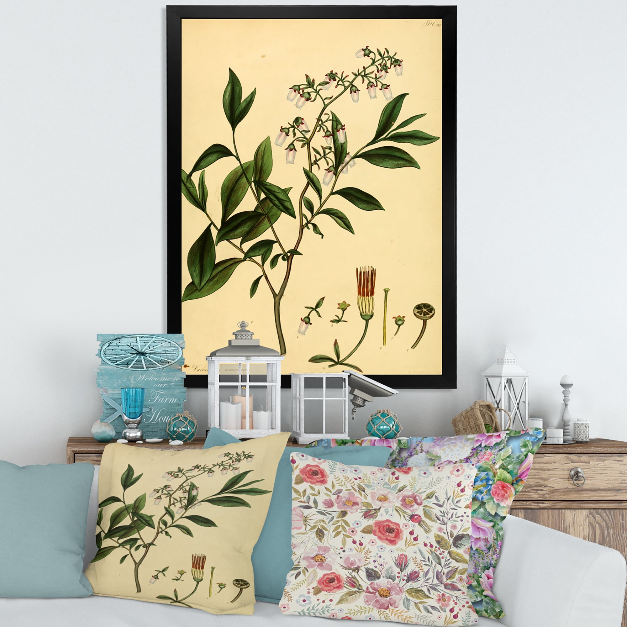 Designart 'Ancient Plant Life V' Traditional Framed Art Print