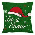 thumbnail image 4 of SZTXJ Christmas Pillow Case 45 x 45cm, Set of 4 Short Plush Christmas Red and Green Plaid Print Square Cushion Cover for Bed Car Home Sofa Decorative, 4 of 5