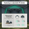 thumbnail image 4 of Alpha Joy 13' x 22' x 9.6' Heavy Duty Carport with Roll-up Sidewall & Ventilated Windows, Galvanized Steel Frame Outdoor Storage Shed Carport with Reflective Strip Design, Gray, 4 of 9